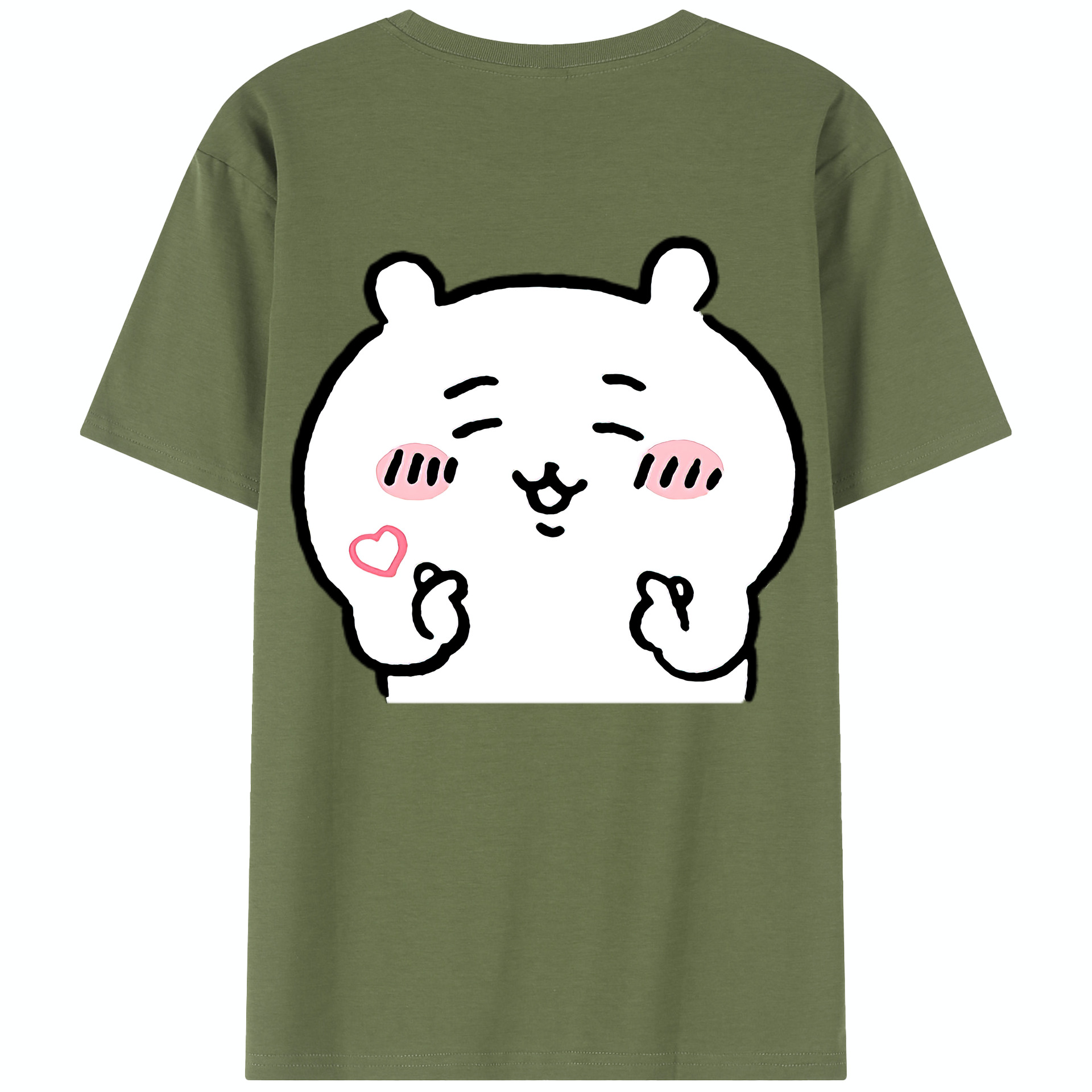 （画像用） ちいかわ ちいかわ Chii-kawa chiikawa 綿100％半袖Tシャツ（背面プリント）